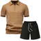Khaki + Black Shorts